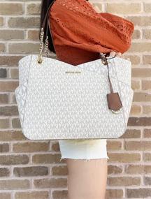 img 3 attached to Michael Kors Shoulder Vanilla Signature Women's Handbags & Wallets