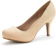 dream pairs tiffany women's low stiletto heel dress platform pumps shoes - classic, elegant & versatile logo