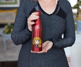 img 1 attached to 🧙 Harry Potter Hermione Sleek Insulated Aluminum Water Bottle - 16oz for Girls, Boys & Kids - Leakproof Lids & Sweat Proof Drinking Bottle - Ideal for Outdoor Sports, Hiking, Cycling, Travel & Picnic