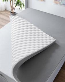 img 3 attached to 🛏️ Enhanced Comfort: BedStory 3 Inch Full Size Memory Foam Mattress Topper with Gel Infusion and Bamboo Charcoal, Contouring Support, and Soft Removable Cover