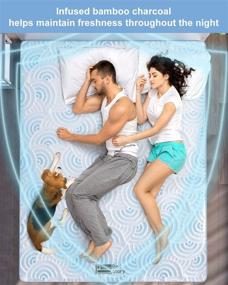 img 2 attached to 🛏️ Enhanced Comfort: BedStory 3 Inch Full Size Memory Foam Mattress Topper with Gel Infusion and Bamboo Charcoal, Contouring Support, and Soft Removable Cover