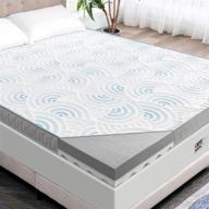 🛏️ enhanced comfort: bedstory 3 inch full size memory foam mattress topper with gel infusion and bamboo charcoal, contouring support, and soft removable cover логотип