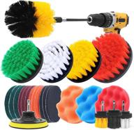 🧼 tinfomyou 25piece cleaning drill brush set with scrub attachments: the ultimate cleaning solution for tiles, sinks, bathtub, carpet, kitchen, and car logo