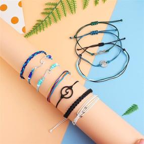 img 2 attached to 🌊 Surfer Wave Bracelets for Teen Girls - Adjustable, Handmade Friendship Jewelry Inspired by the Ocean