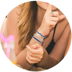 img 1 attached to 🌊 Surfer Wave Bracelets for Teen Girls - Adjustable, Handmade Friendship Jewelry Inspired by the Ocean