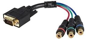 img 4 attached to 🔌 StarTech.com 6 in. (1.8 m) VGA to RCA Cable - RCA Breakout - HD15 Male to Component Female - VGA to Component Video Adapter (HD15CPNTMF)