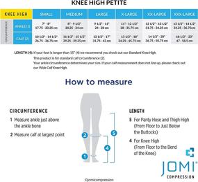 img 2 attached to 🧦 Jomi Compression Knee High Collection, 20-30mmHg Premiere Closed Toe, Petite Short 222 (Large, Beige) for Improved SEO