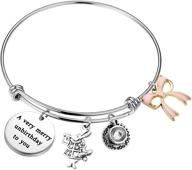 🎩 pliti white rabbit jewelry: mad hatter bracelet for girls - a very merry unbirthday gift for your daughter's birthday logo