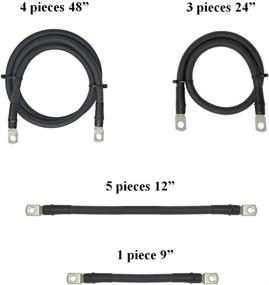 img 3 attached to Aftermarket Golf Cart Battery Cables Set - 2 Gauge, Fits 🔌 EZGO 36V TXT Golf Carts, Battery and Controller/Motor Cables, Complete 13 Piece Kit