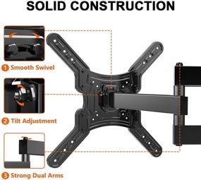 img 1 attached to 📺 Premium Full Motion TV Wall Mount Bracket - 28-60" LED LCD Flat Curved Screen TVs - KDG TV Mount with Articulating Arms - Swivels, Tilts, and Extends - Max VESA 400x400mm - Holds up to 80lbs