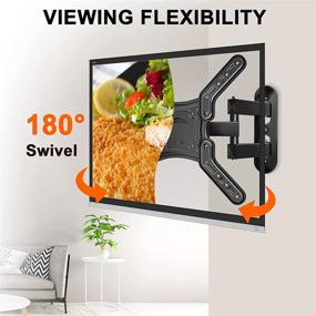 img 3 attached to 📺 Premium Full Motion TV Wall Mount Bracket - 28-60" LED LCD Flat Curved Screen TVs - KDG TV Mount with Articulating Arms - Swivels, Tilts, and Extends - Max VESA 400x400mm - Holds up to 80lbs