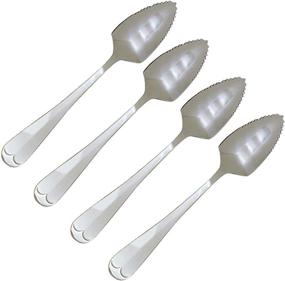 img 4 attached to Norpro Stainless Steel Deluxe Grapefruit Spoons, Set 🥄 of 4 - High-Quality Metallic Spoons for Effortlessly Enjoying Grapefruits