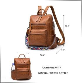 img 3 attached to 🎒 Women's Fashion Backpack Satchel: Stylish Handbags and Wallets