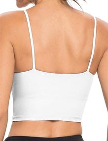 img 1 attached to oyioyiyo Women's Padded Sports Bras: Longline Medium Support for Yoga, Workout, Running, Fitness Tank Top