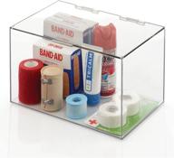 mdesign bathroom plastic stackable container logo