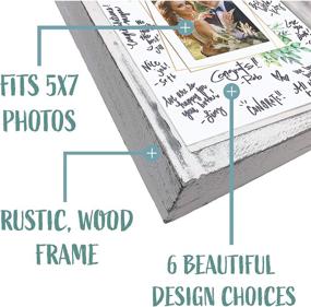 img 2 attached to 📸 Cherished Memories on Display: Beautiful Signature Frame Guest Book Alternative - 17x12" Wood Frame with Photo Slots and Signable Backgrounds - Perfect Aesthetic Home Decor for Weddings and Special Events