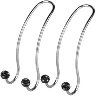 savori auto hooks bling car hangers organizer seat headrest hooks strong and durable backseat hanger storage universal for suv truck vehicle 2 pack (black) logo