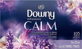 img 1 attached to 🌸 Delight in Downy Infusions Fabric Softener, Lavender Serenity with 105 Little Sheets (Pack of 2): A Blissful Laundry Experience