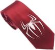 uyoung spiderman black pattern skinny men's accessories for ties, cummerbunds & pocket squares logo