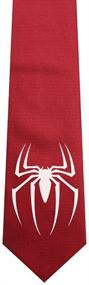 img 1 attached to Uyoung Spiderman Black Pattern Skinny Men's Accessories for Ties, Cummerbunds & Pocket Squares