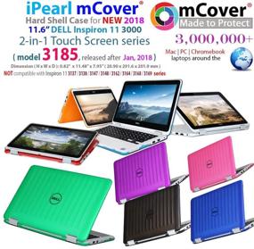 img 3 attached to 📦 mCover Hard Shell Case for 2018 11.6" Dell Inspiron 11 3185 2-in-1 Laptop (NOT Compatible with Previous 11.6" Inspiron 3000 Series) (Aqua)