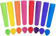 🍦 ouddy popsicle molds, 8-pack silicone popsicle mold set in vibrant colors with lids for baby, diy popsicles, yogurt sticks, and jelly logo