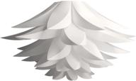 🌸 kwmobile puzzle pendant lamp shade - lotus flower diy jigsaw lampshade kit - hanging ceiling light or floor lamp - 20" diameter (50cm) - white logo