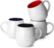 ☕ lifver 20oz coffee mugs set: ceramic, large handles, multi colors- perfect gift for coffee, tea, hot cocoa- easy to hold & clean! logo