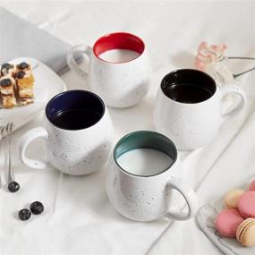 img 3 attached to ☕ LIFVER 20oz Coffee Mugs Set: Ceramic, Large Handles, Multi Colors- Perfect Gift for Coffee, Tea, Hot Cocoa- Easy to Hold & Clean!