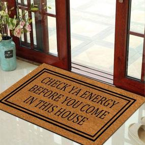 img 1 attached to Doormat Monogram Outdoor Welcome Non Slip