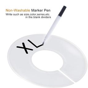 img 3 attached to 👶 20-Pack Baby Closet Size Dividers with Marker Pen, Round Hangers Dividers for Clothing Rack (Blank)