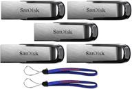 🔌 sandisk ultra flair usb (5 pack) 3.0 64gb flash drive - high performance thumb drive/jump drive | up to 150mb/s | includes (2) everything but stromboli (tm) lanyard logo