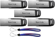 🔌 sandisk ultra flair usb (5 pack) 3.0 64gb flash drive - high performance thumb drive/jump drive | up to 150mb/s | includes (2) everything but stromboli (tm) lanyard логотип