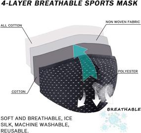 img 3 attached to HEPLFIKG Sports Athletic Face Mask, Breathable & Reusable for Outdoor Exercise & Workout