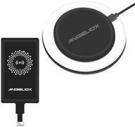 🔌 qi wireless charging pad with receiver for iphone 7/7 plus/6s plus/6 plus/6s/6/5s/5/5c/se (black included) logo