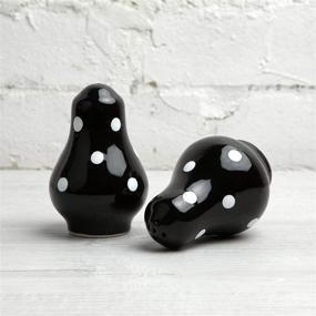 img 2 attached to 🎁 Charming Handmade Black and White Polka Dot Ceramic Salt and Pepper Pots: Perfect Gift for Housewarming!