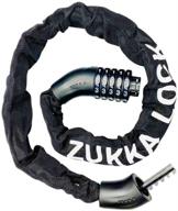 🔐 high-security zukka bike chain lock, 5-digit resettable combination password bicycle lock, heavy-duty anti-theft cycling cable locks logo