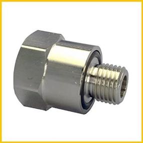 img 1 attached to 🔧 Effortless Oil Changes: EZ (AL-106) Silver 14mm-1.5 Thread Size Oil Drain Valve Adapter for Quick and Mess-free Maintenance