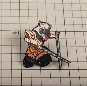 img 3 attached to 🔥 Demon Slayer Beast Enamel Lapel Pin Brooch Badges: Add Style to Your Collar, Jeans, Backpack, Cap, Hat, and Shirt with Lookerbuy