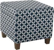 🔷 homepop lift-off square ottoman - navy lattice logo