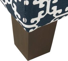 img 1 attached to 🔷 HomePop Lift-Off Square Ottoman - Navy Lattice