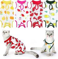 xl cat recovery suits cotton body wraps breathable recovery clothes for cats and small dogs - abdominal recovery weaning (watermelon, orange, strawberry, avocado) логотип