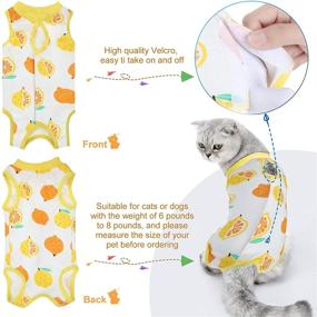 img 2 attached to XL Cat Recovery Suits Cotton Body Wraps Breathable Recovery Clothes for Cats and Small Dogs - Abdominal Recovery Weaning (Watermelon, Orange, Strawberry, Avocado)