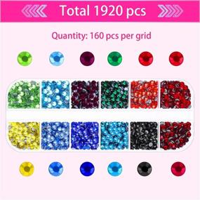 img 1 attached to 💎 Crafting Hot Fix Rhinestones Kit - Cridoz 7200PCs Hot Fix Set with 3 Boxes of Rhinestones, Tweezer, Trays, and Rhinestone Picker Tool Pen for Bedazzler Hotfix Applicator on Fabric, Clothes, Shoes & Jeans