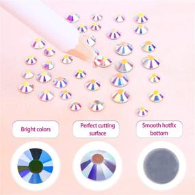 img 3 attached to 💎 Crafting Hot Fix Rhinestones Kit - Cridoz 7200PCs Hot Fix Set with 3 Boxes of Rhinestones, Tweezer, Trays, and Rhinestone Picker Tool Pen for Bedazzler Hotfix Applicator on Fabric, Clothes, Shoes & Jeans