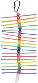 img 1 attached to 🐦 Vibrant Bird Toy - Featherland Paradise: Colorful Popsicle Sticks & Beads, Ideal for Chewing, Promotes Natural Behavior