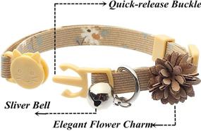 img 3 attached to 🌸 BoomBone Pack of 3 Cat Flower Collar Set: Breakaway Small Dog Collars with Bell – Vibrant and Functional Accessories for your Pets
