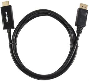 img 1 attached to Anbear Gold Plated DisplayPort to HDMI Cable 6ft - Connect DisplayPort Enabled Desktops and Laptops to HDMI Displays