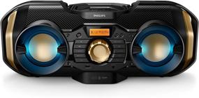 img 2 attached to 🔊 PHILIPS Bluetooth Boombox Speaker – Rugged, Portable, Wireless Radio, USB, AUX, and CD Music Player - 50 Watt, Dynamic Bass, Digital Display, Light Up Speaker - PX840T Model