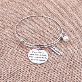 img 2 attached to 🌟 Faith Bracelet Inspirational Jewelry - Where Hope Meets Faith and Miracles Happen. Perfect Gift for Women and Girls.